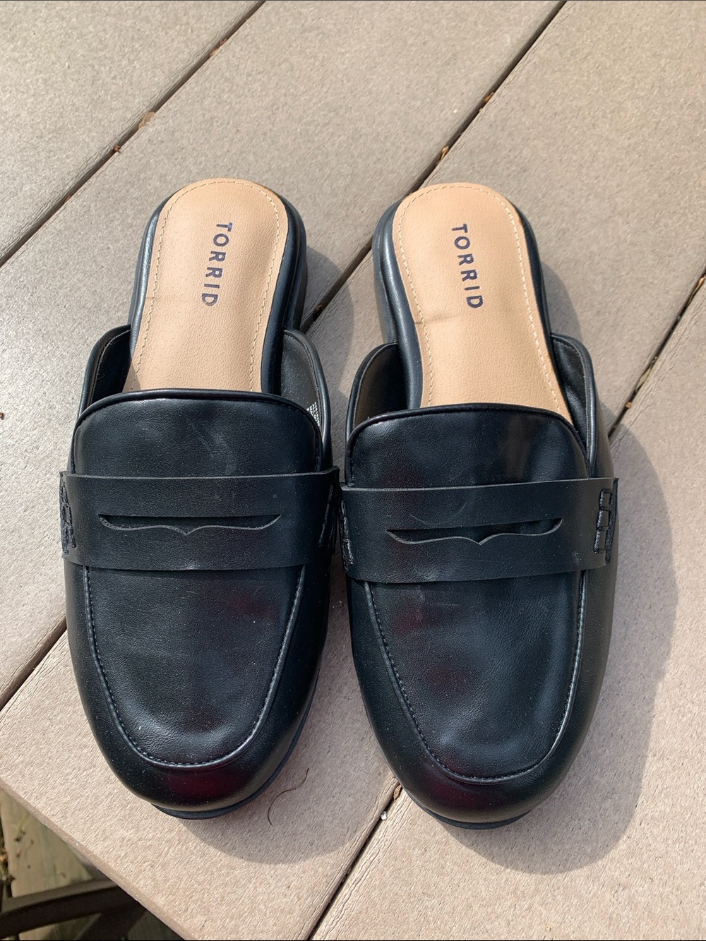 torrid Black Slip-On Penny Loafer Mule